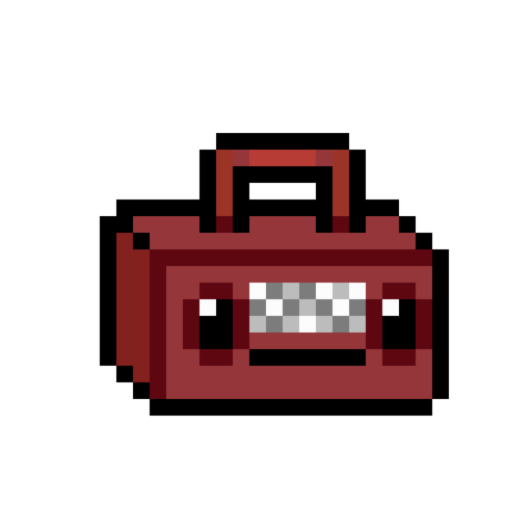 Boombox pixel art